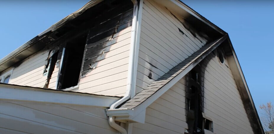 roof fire damage